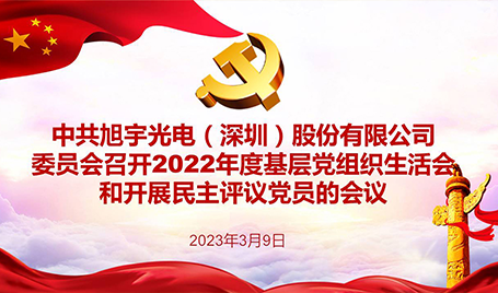 kaiyun入口光电召开2022年度党支部组织生活会和民主评议会